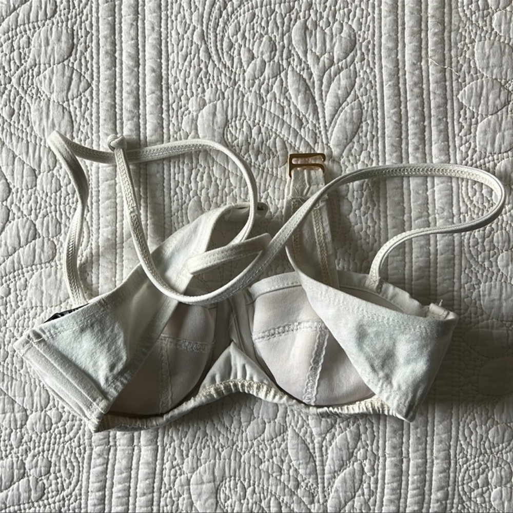 Wildfox Bikini Top - Cream / Green (XS) - Picture 3 of 4